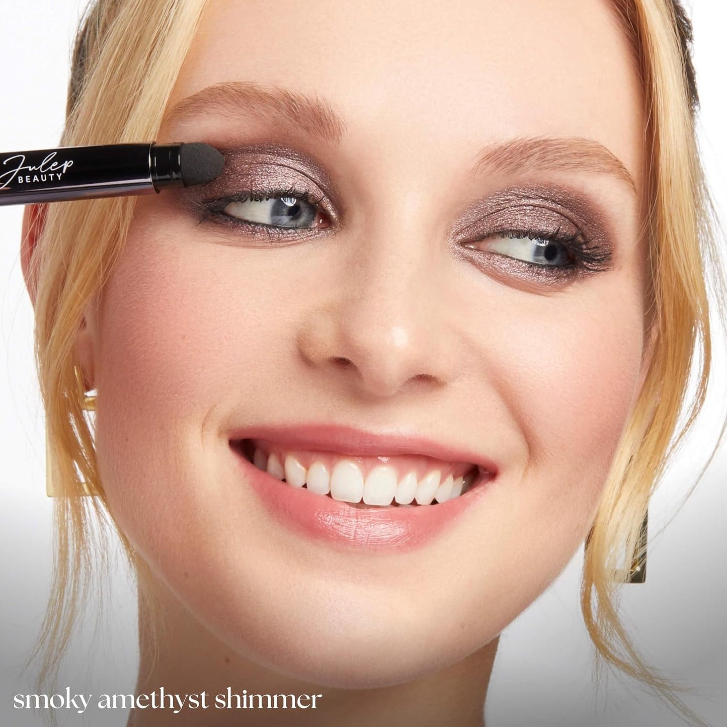 Julep Eyeshadow 101 Cream-to-Powder Waterproof Eyeshadow Stick – Smoky Amethyst Shimmer – Long-Lasting, Buildable, Crease-Proof, Cruelty Free, Shimmer Finish with Built-In Smudger