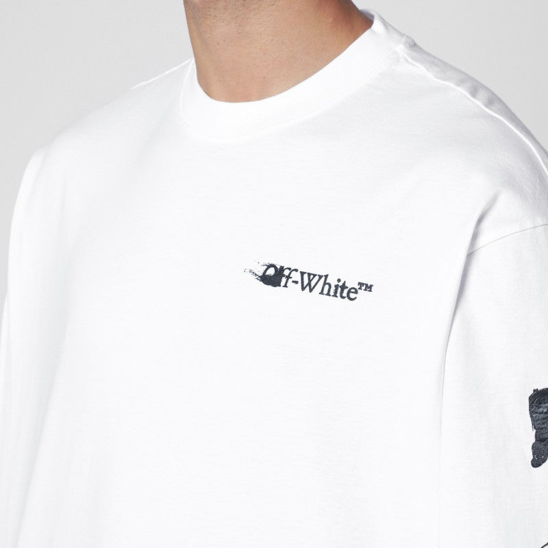 Off Off White™ White Long Sleeved T Shirt With Logo - Image 5