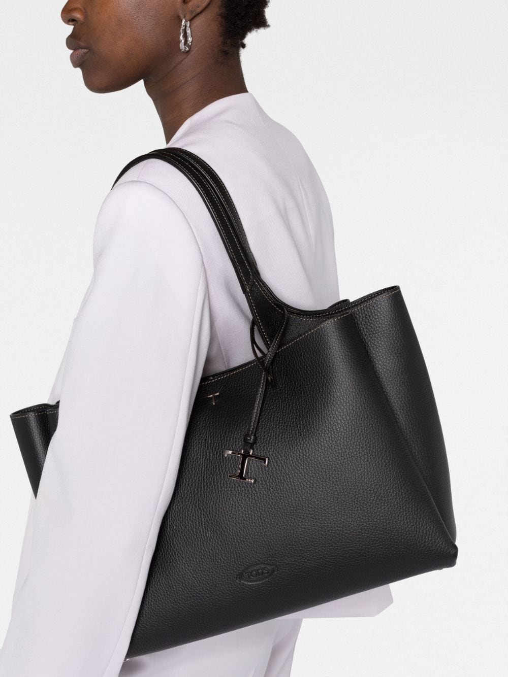 Tods トッド 'S ミディアムレザーショッピングバッグ - Image 5