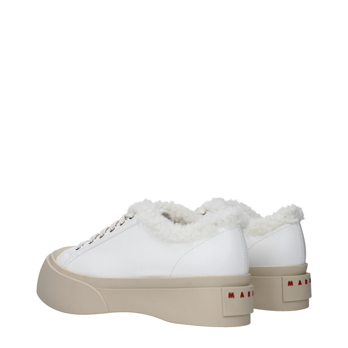 Marni マルニスニーカーの女性革の白 - Image 5