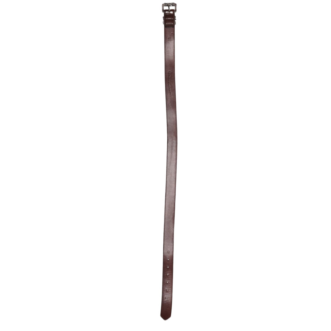 CHROME HEARTS BROWN 'DOUBLE ROLLER' BELT