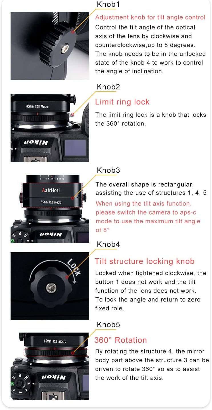 AstrHori 85mm F2.8 Full Frame Macro Tilt-Shift Manual Focus Prime Lens for L-Mount Cameras such as Leica L-Mount FP for L-Mount Cameras such as Leica L-Mount for L-Mount Cameras for L-Mount Cameras