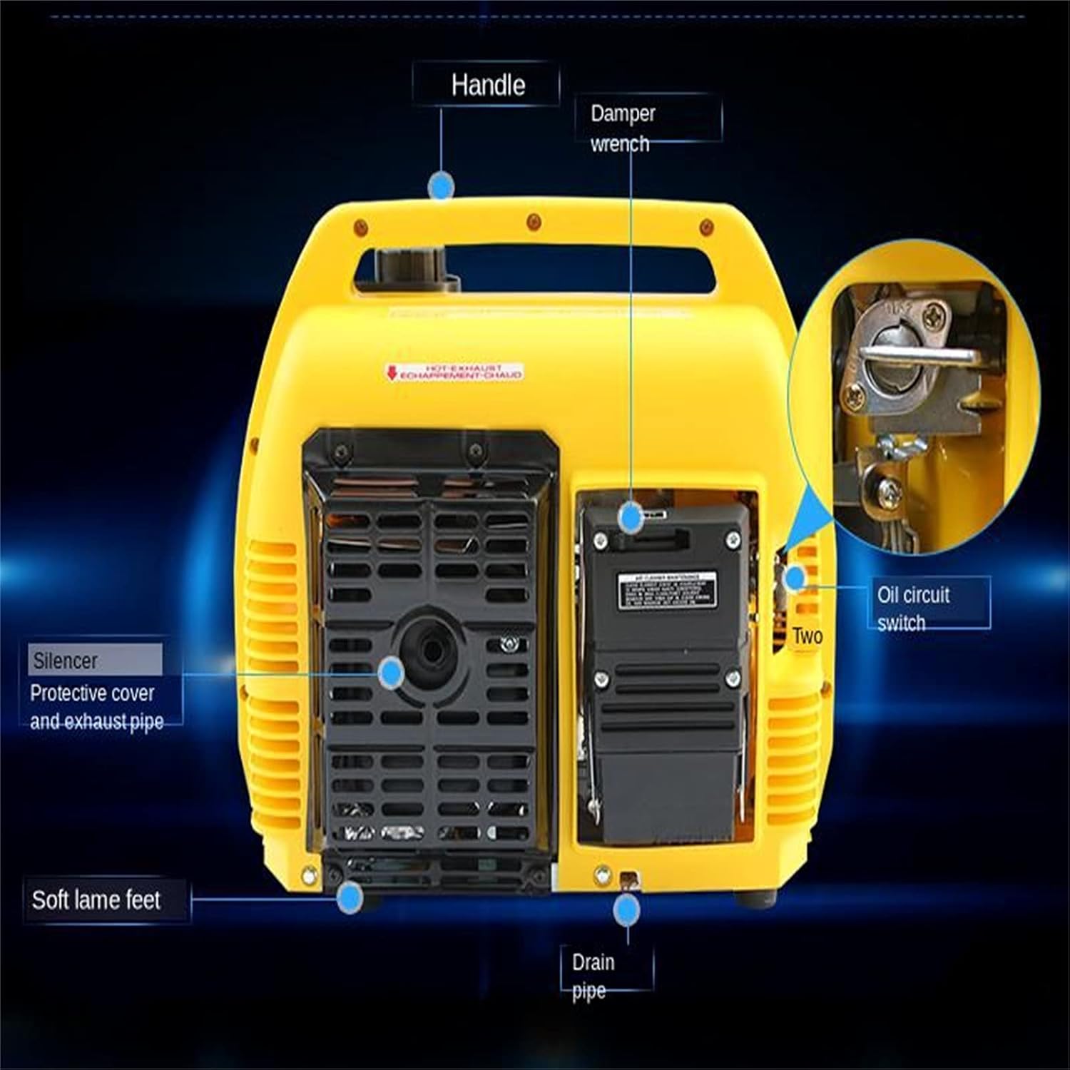 Home Outdoor Camping Frequency Conversion Gasoline Generator Small Generator