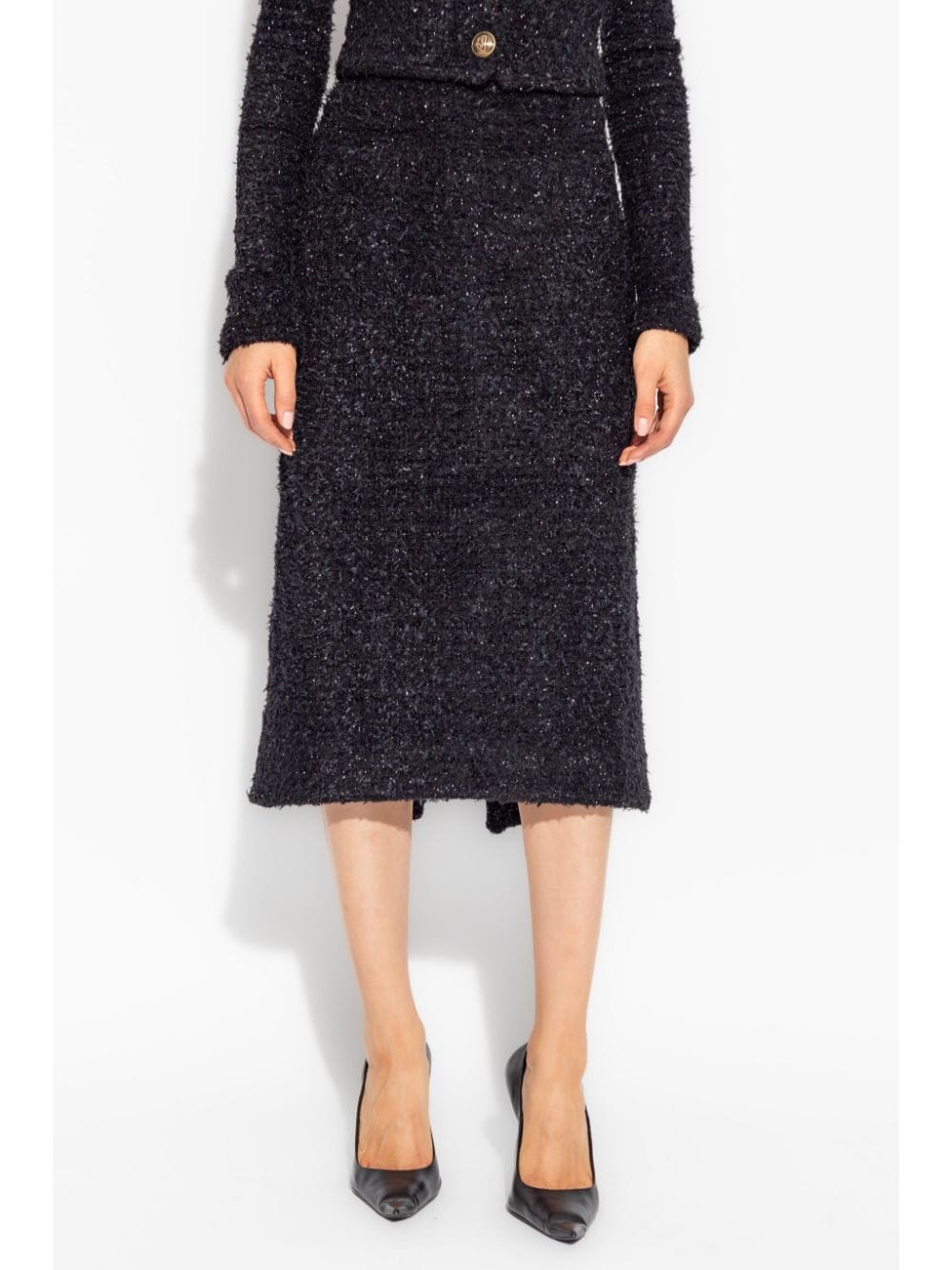 Balenciaga Tweed Midi Skirt - Image 5