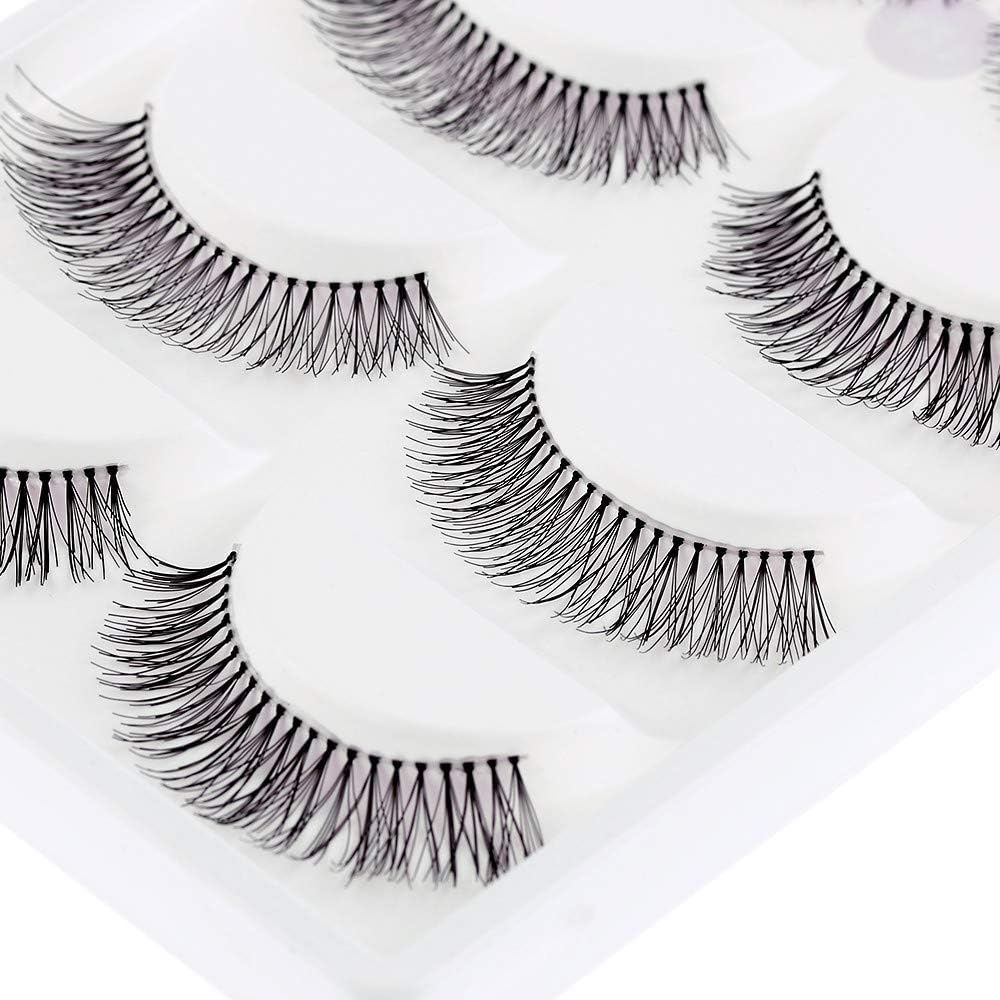 5 Pairs Natural Sparse Cross Eye Eyelash Extensions Makeup Long False Eyelashes