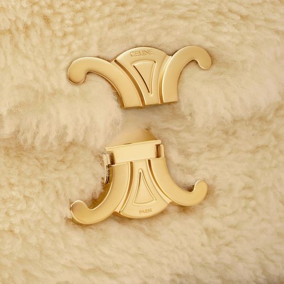 CELINE teen Nino bag in shearling and calfskin - Image 5