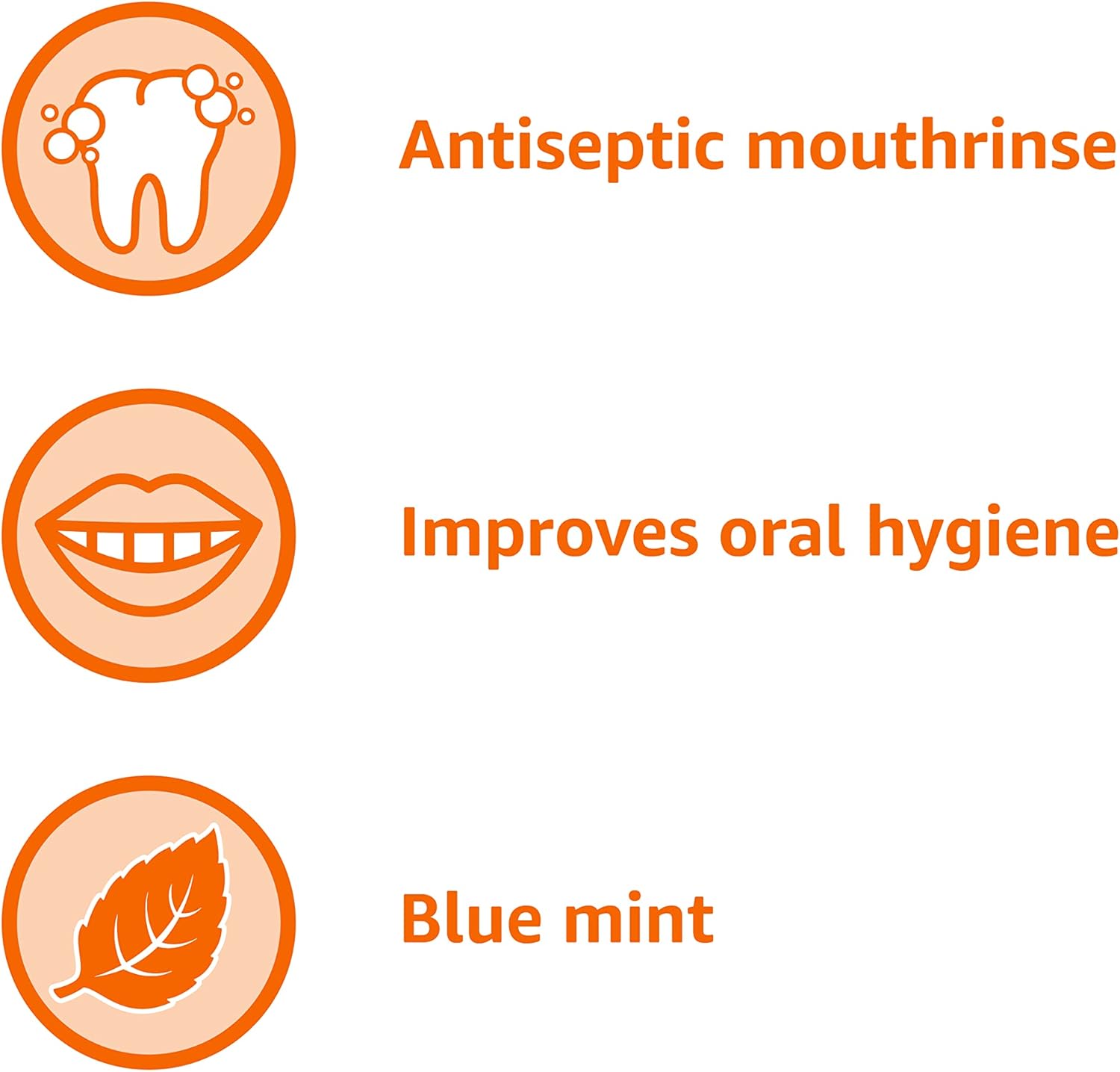 Basics Enjuague bucal antiséptico, menta azul, 1 litro, 33.8 onzas líquidas, 1 paquete (anteriormente Solimo)