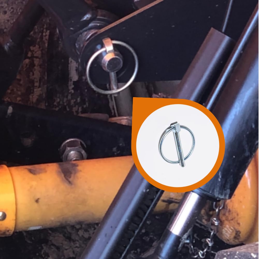 HITCH ステンレス リンチピン 3本入り 8*50 抜け止め防止 ロックピン トラクター ユンボ 農機具 建設機械 ファームゲート (3, 8*50)