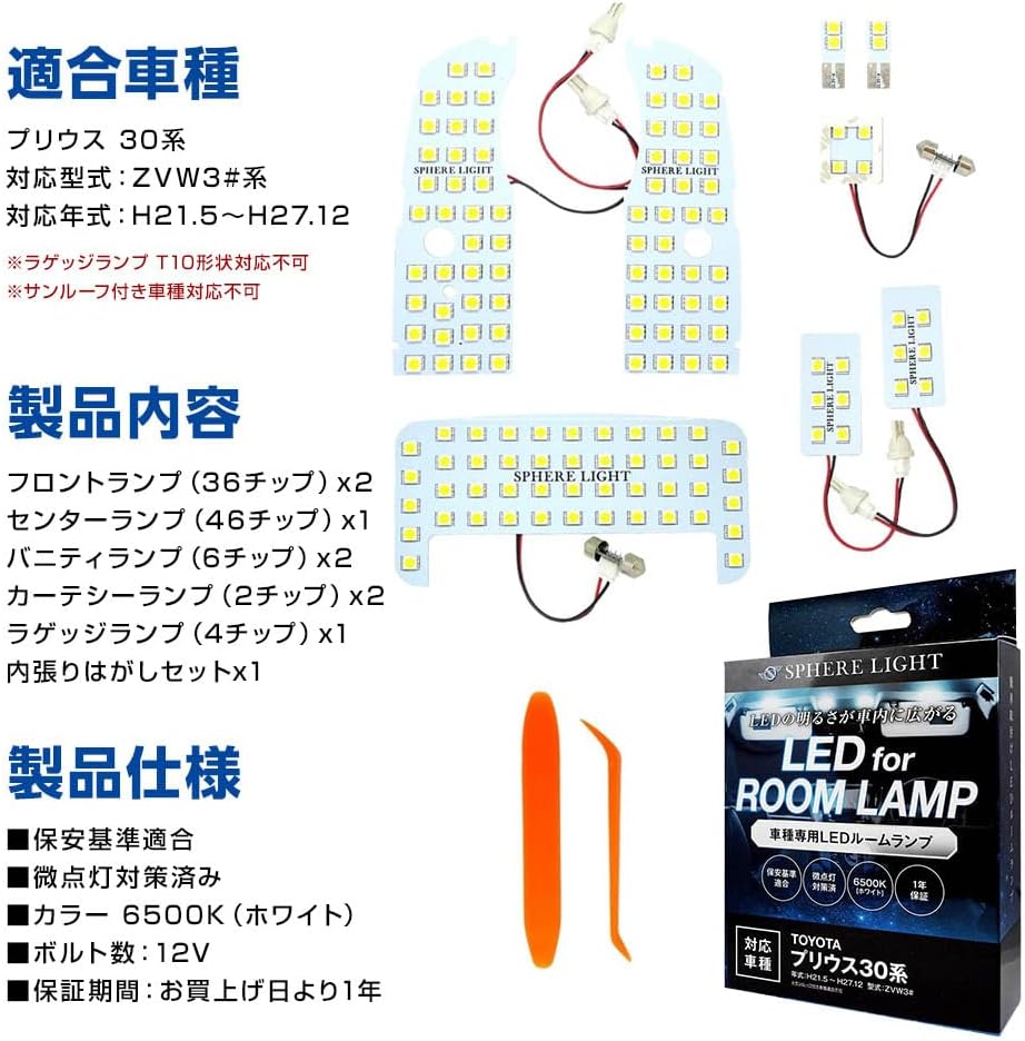 Sphere Light Car LED Room Lamp Set