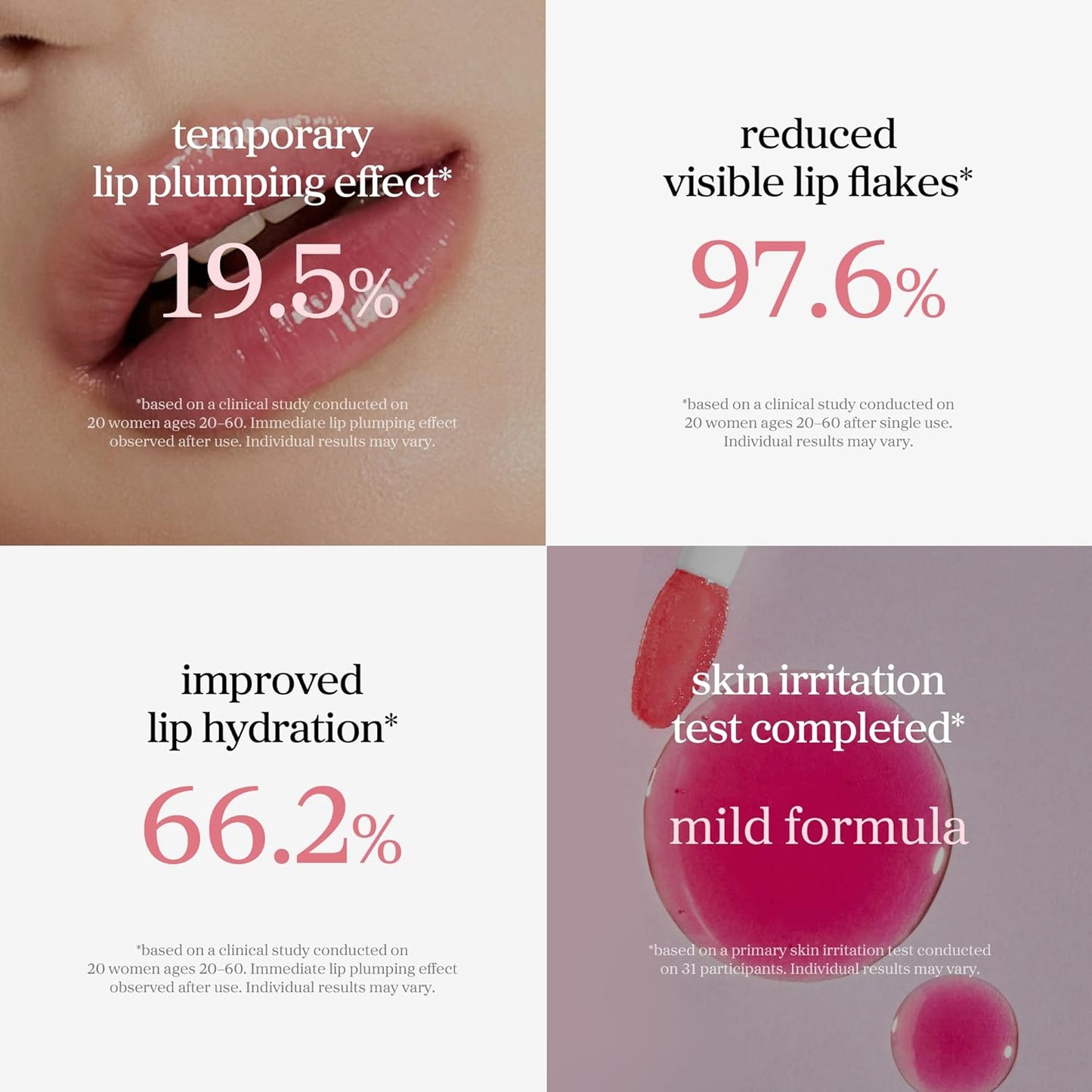 NOONI - Aceite coreano para labios, de larga duración, hidratante, revitalizante para labios secos, impermeable, relleno de calcetines para niñas adolescentes, 0.12 fl.oz, Appleplum