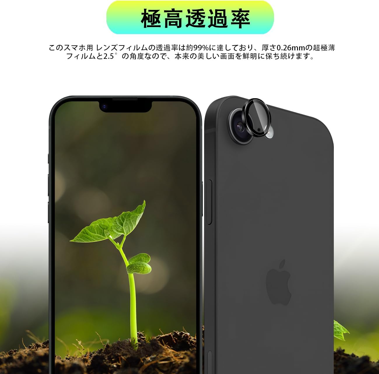 [wnunbg 2 Piece Set] Compatible iPhone 16E Camera Film [Japan Asahi Glass Material, 9H Hardness, Shatterproof] Compatible with iPhone 16E Lens Film, Camera Protective Film, Lens Protective Film, Ultra