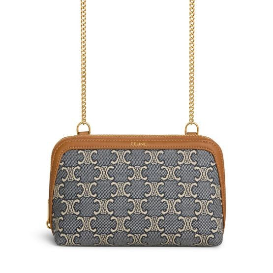 CELINE Clutch on chain in jacquard Triomphe all over - Image 5