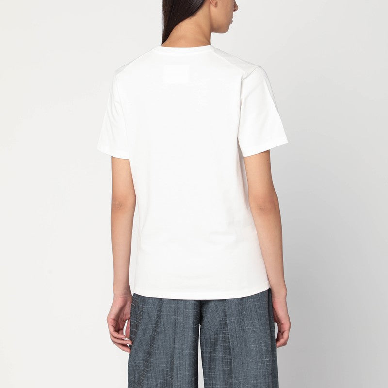 Jil Jil Sander Cream White T Shirt With Logo - Image 5