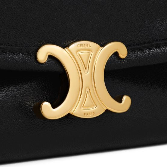 CELINE Halfmoon soft Triomphe bag in supple shiny lambskin - Image 5