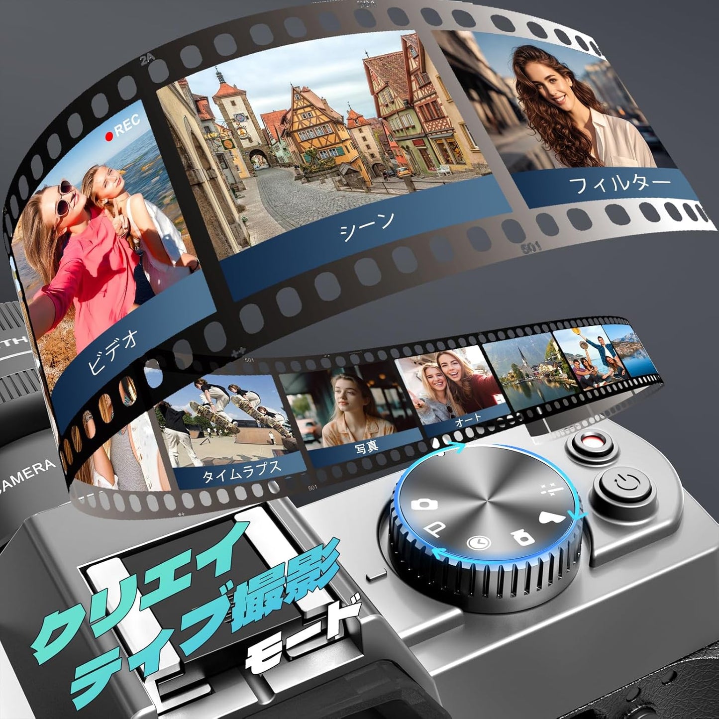 NBD 5K 48 Megapixel Digital Camera (2025 Model, New Color), 16x Zoom SLR Camera, 180° Flip Screen, Auto Focus, Image Stabilization, Wi-Fi and App Control, Macro + Wide Angle Lens & Webcam Functions