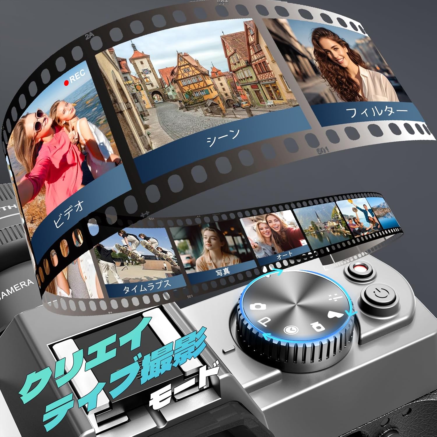 NBD 5K 48 Megapixel Digital Camera (2025 Model, New Color), 16x Zoom SLR Camera, 180° Flip Screen, Auto Focus, Image Stabilization, Wi-Fi and App Control, Macro + Wide Angle Lens & Webcam Functions