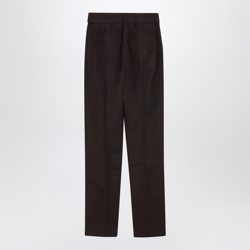 Jacquemus Jacquemus Brown Trousers In Silk Blend - Image 5