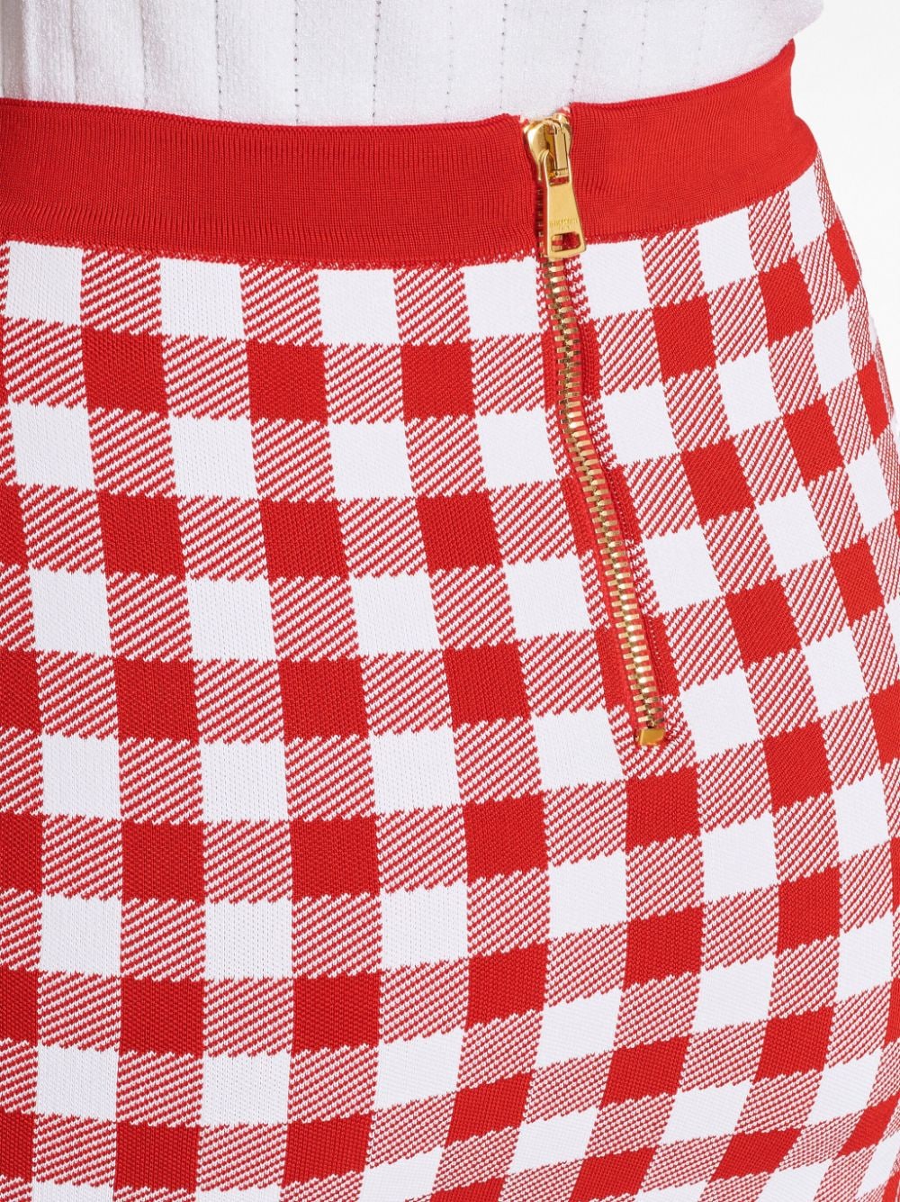 Balmain Vichyボタン付きミニスカート - Image 5