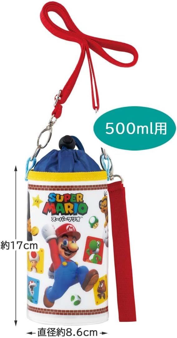 Skater PVPC6-A Enamel Plastic Bottle Case, 16.9 fl oz (500 ml), Super Mario 23