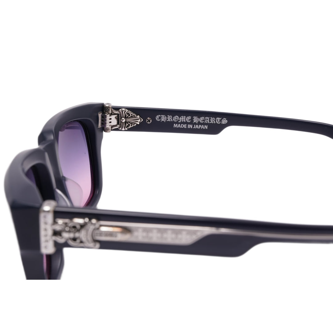 CHROME HEARTS 'MATTE NAVY' DIAMOND BOX OFFICER MPCK SUNGLASSES