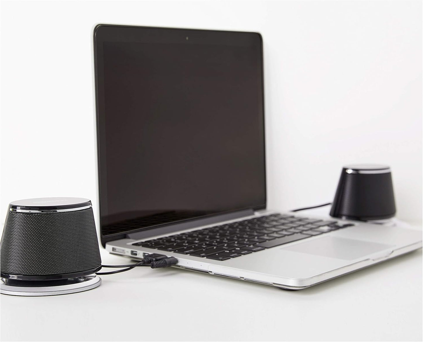 Basics Dynamic Sound Speaker, USB Powered, PC, Computer, Black, 1 Speaker Set, 2 Pieces