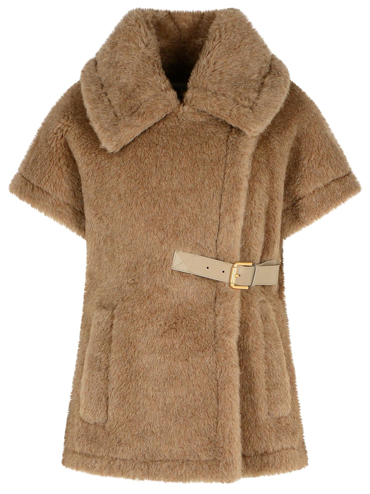 Max Max Mara 'Newabavo4' 'Teddy' Cape In Bronze Alpaca And Cachemire - Image 5