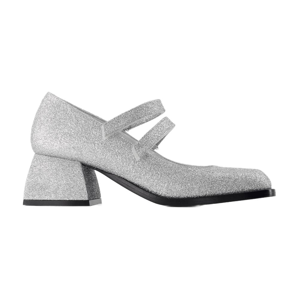 Nodaleto Bulla Bacara Pumps Nodaleto Silver Glitter Leather - Image 5