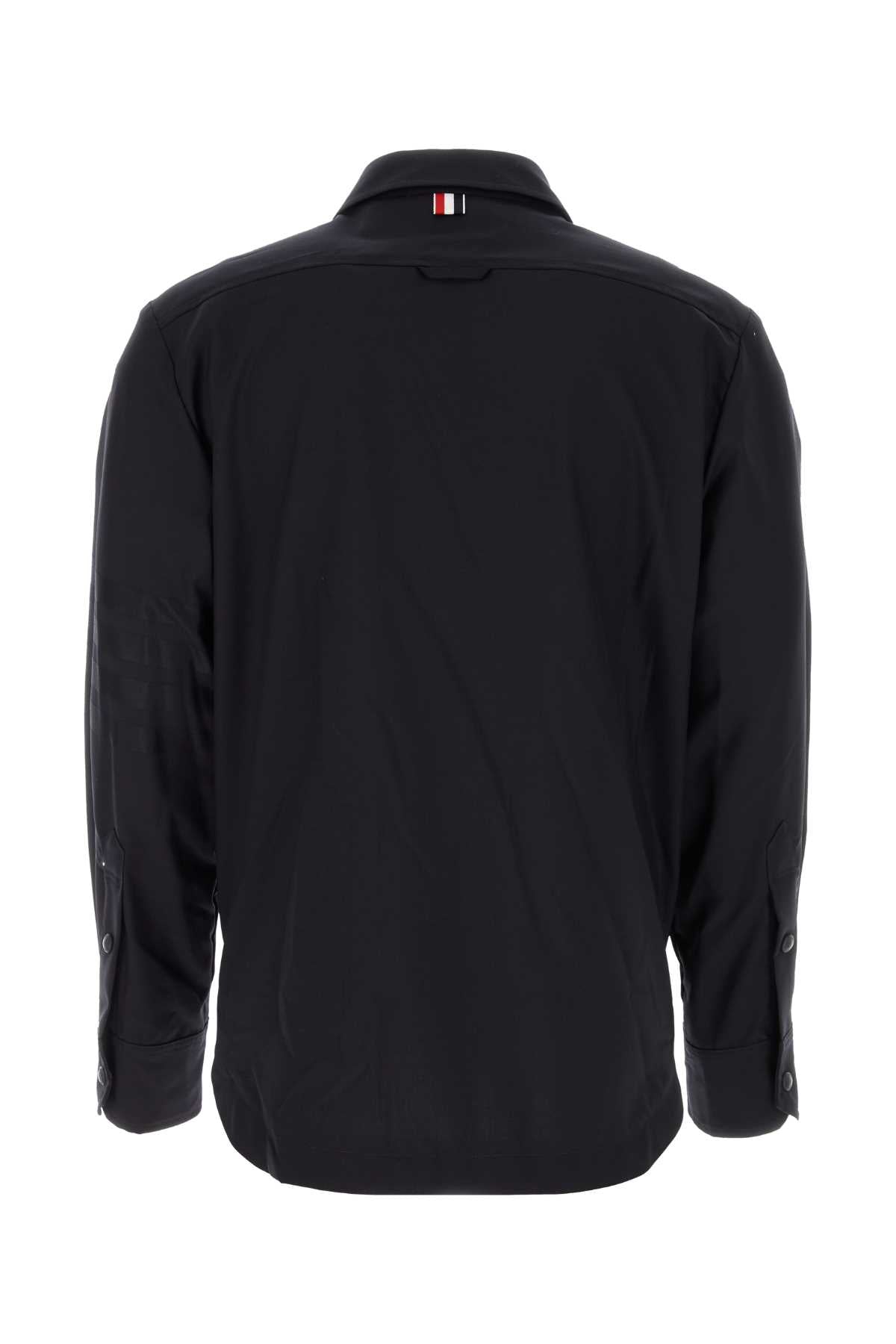 Thom Thom Browne Midnight Blue Wool Shirt - Image 5