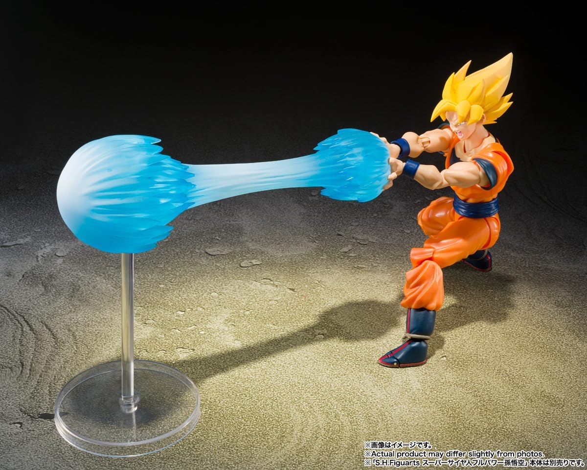 S.H. Figuarts Dragon Ball Z Super Saiyan Son Goku Effect Parts Set - Instant Movement Kamehameha - Approx. 5.9 inches (150 mm), ABS & PVC Pre-painted Action Figure