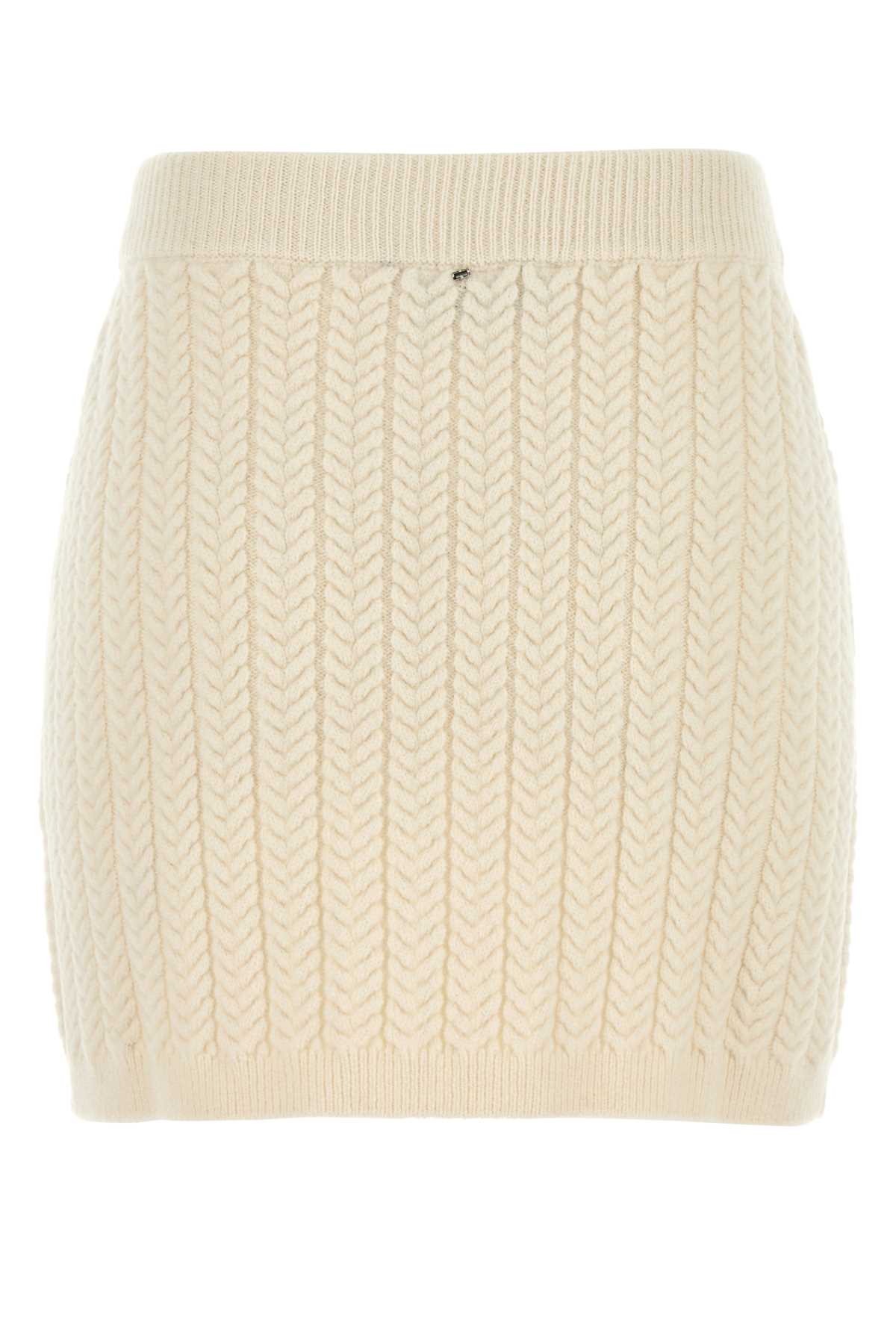 Sportmax SportMaxアイボリーウールブレンドEarry1ミニスカート - Image 5