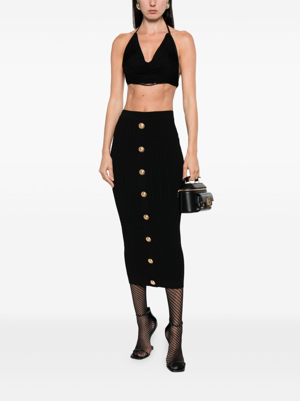 Balmain バルメインボタン付きロングスカート - Image 5