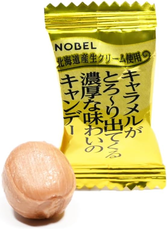 Nobel Confectionery Candy with Caramel, Rich Flavor, 2.8 oz (80 g) x 6 Bags