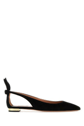 Aquazzura Black Satin Gatsby Sling 105ポンプ - Image 5