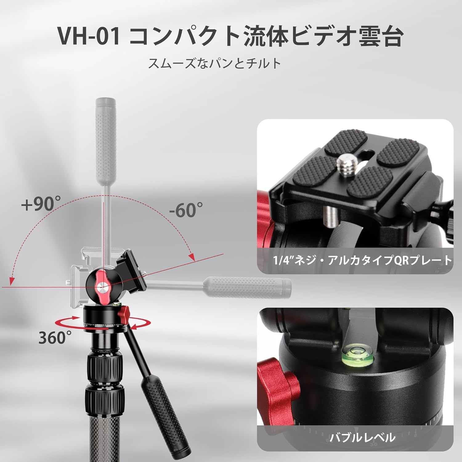 Koolehaoda Camera Tripod Carbon Fiber Monopod Lightweight 3 Level Telescopic Height 185cm Detachable Tripod Base with Video Head Max Load Capacity 15kg for DSLR/Canon/Nikon/Sony Camcorders