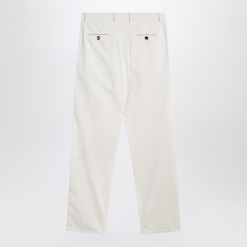 Brunello Brunello Cucinelli White Corduroy Pants - Image 5