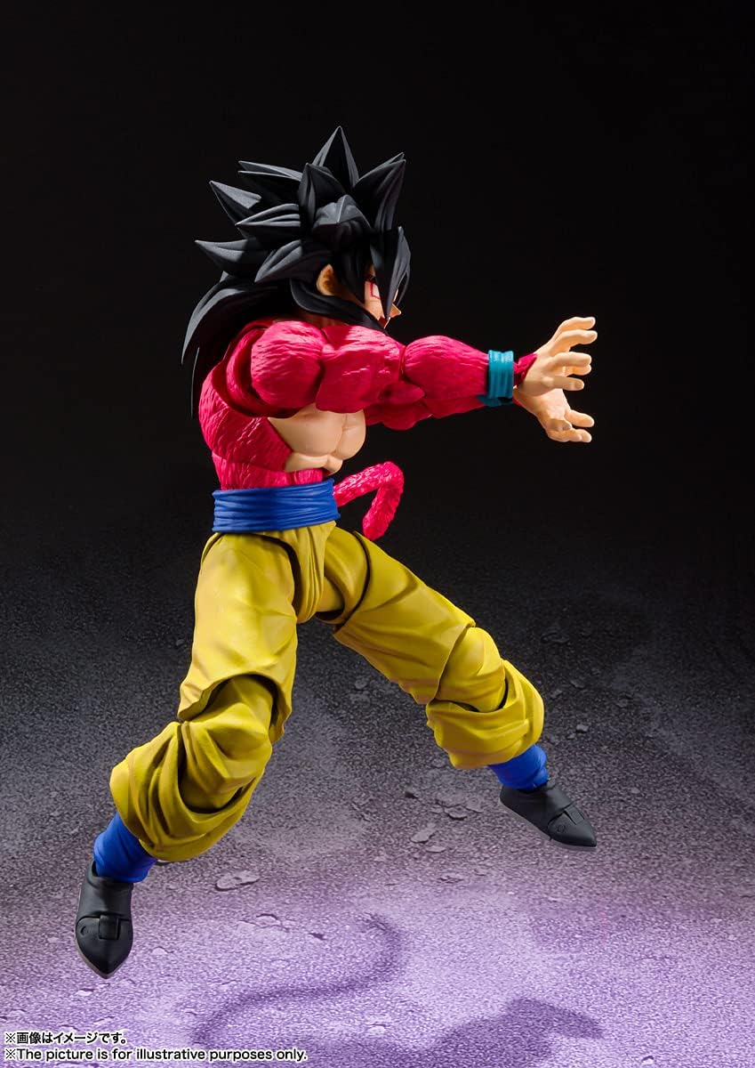 S.H. Figuarts Dragon Ball Z Super Saiyan 4 Son Goku, Approx. 5.9 inches (150 mm), PVC & ABS, Pre-painted Action Figure