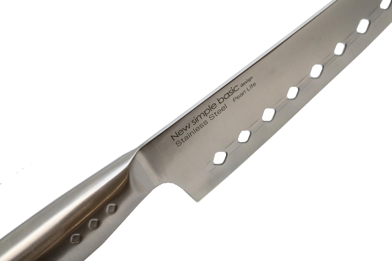 Pearl Metal Santoku Knife 6.3 inches (160 mm) Hole New Simple Basic F-2186