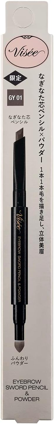 Visee Eyebrow Sword Pencil & Powder GY01 Nuance Gray 0.02 oz (0.59 g)