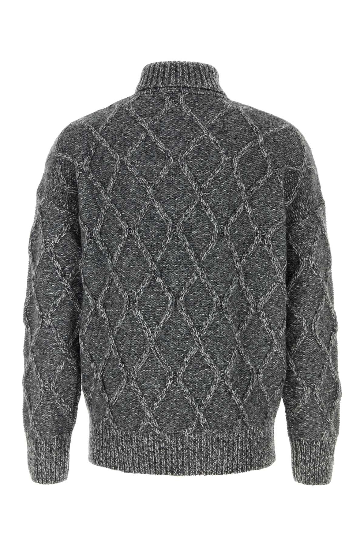 Boss ボスメランジュグレーナイロンブレンドエストゥペンドセーター - Image 5