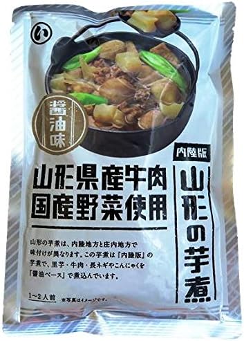 Marui Foods Yamagata Potato Boiled 6 Bag Set, Inland Edition Soy Sauce Flavor and Shonai Version Miso Flavor, 3 Bags Each (1 Bag: 1 - 2 Servings), Onchugen