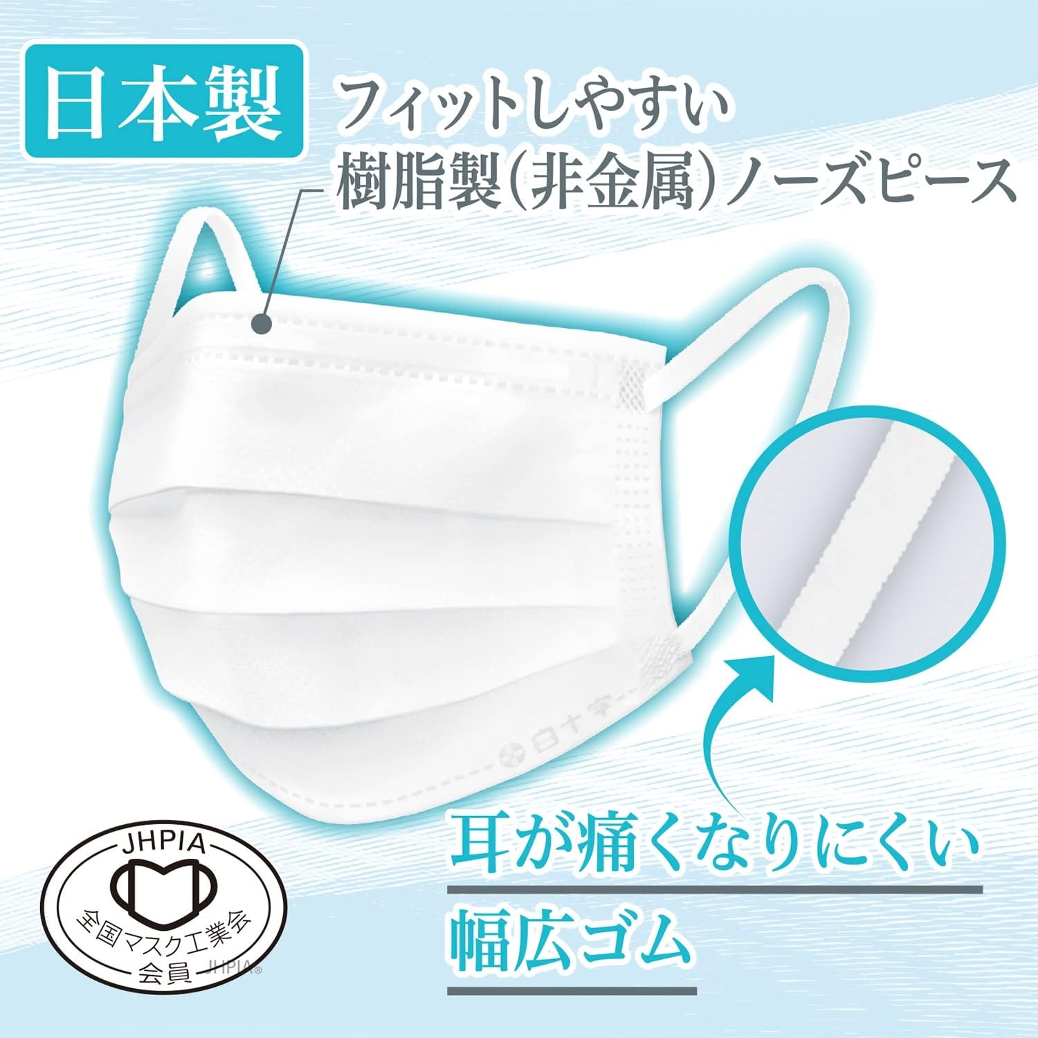 Hakujouji Surgical Mask, Made in Japan, 1 Box, Premium, Individual Packaging, Normally 1 Sheet x 50 Bags, JIS Standard Medical Mask, Class II (Exclusive)