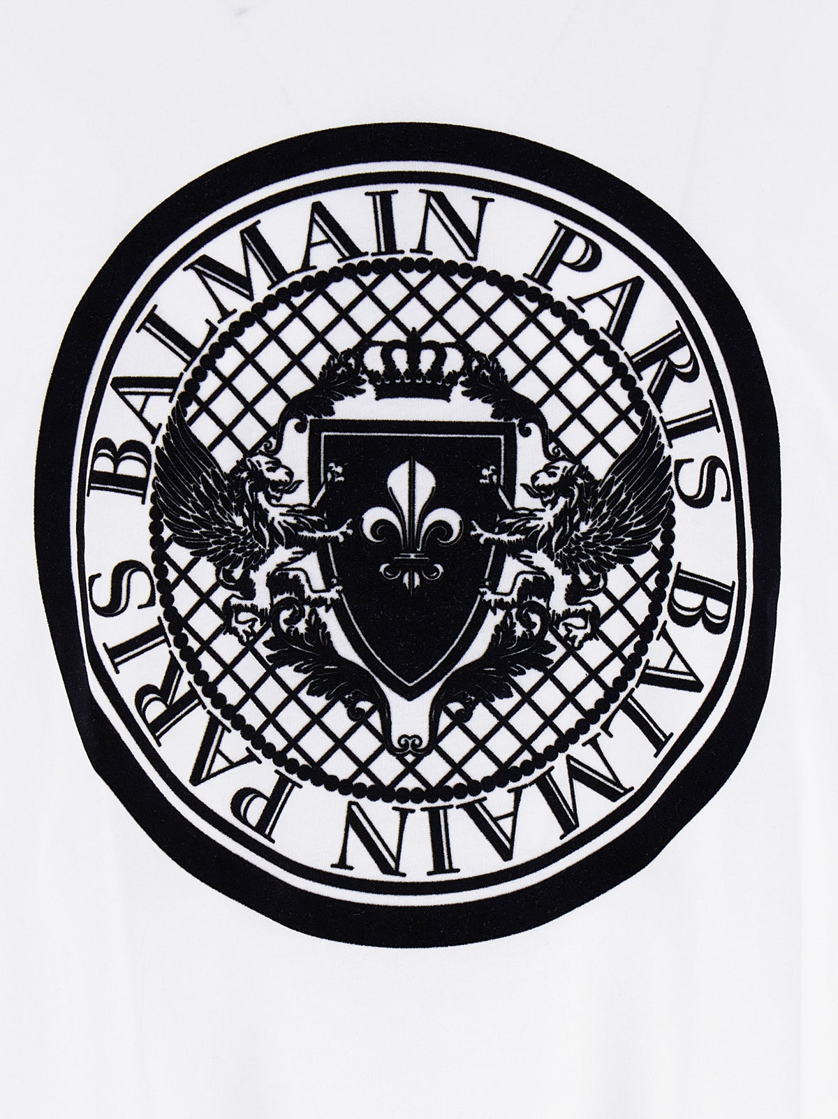 Balmain バルメインベルベットロゴTシャツ - Image 5