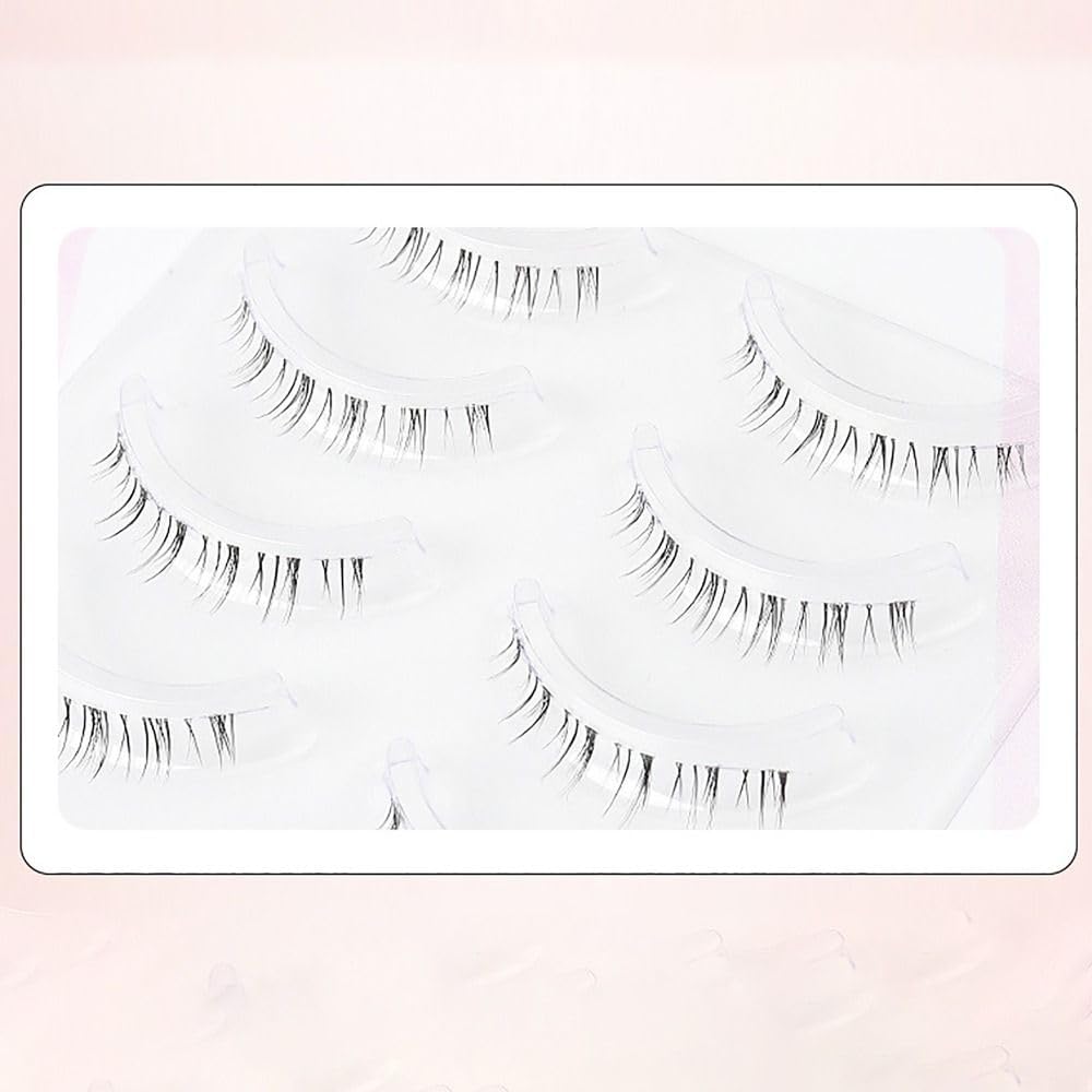 5 Pairs Transparent Stem Under False Eyelashes Natural Simulation Pair One Piece False Eyelash Eye Makeup Tools Beauty