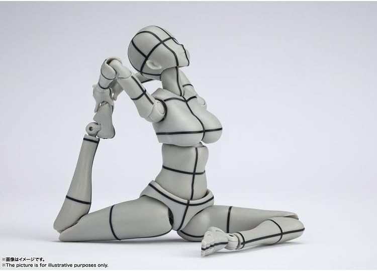 BANDAI SPIRITS S.H. Figuarts Body-chan - Kentaro Yabuki, Edition, Wire Frame (Gray Color Ver.) (Resale Version), Approx. 5.3 inches (135 mm), PVC & ABS, Pre-painted Action Figure