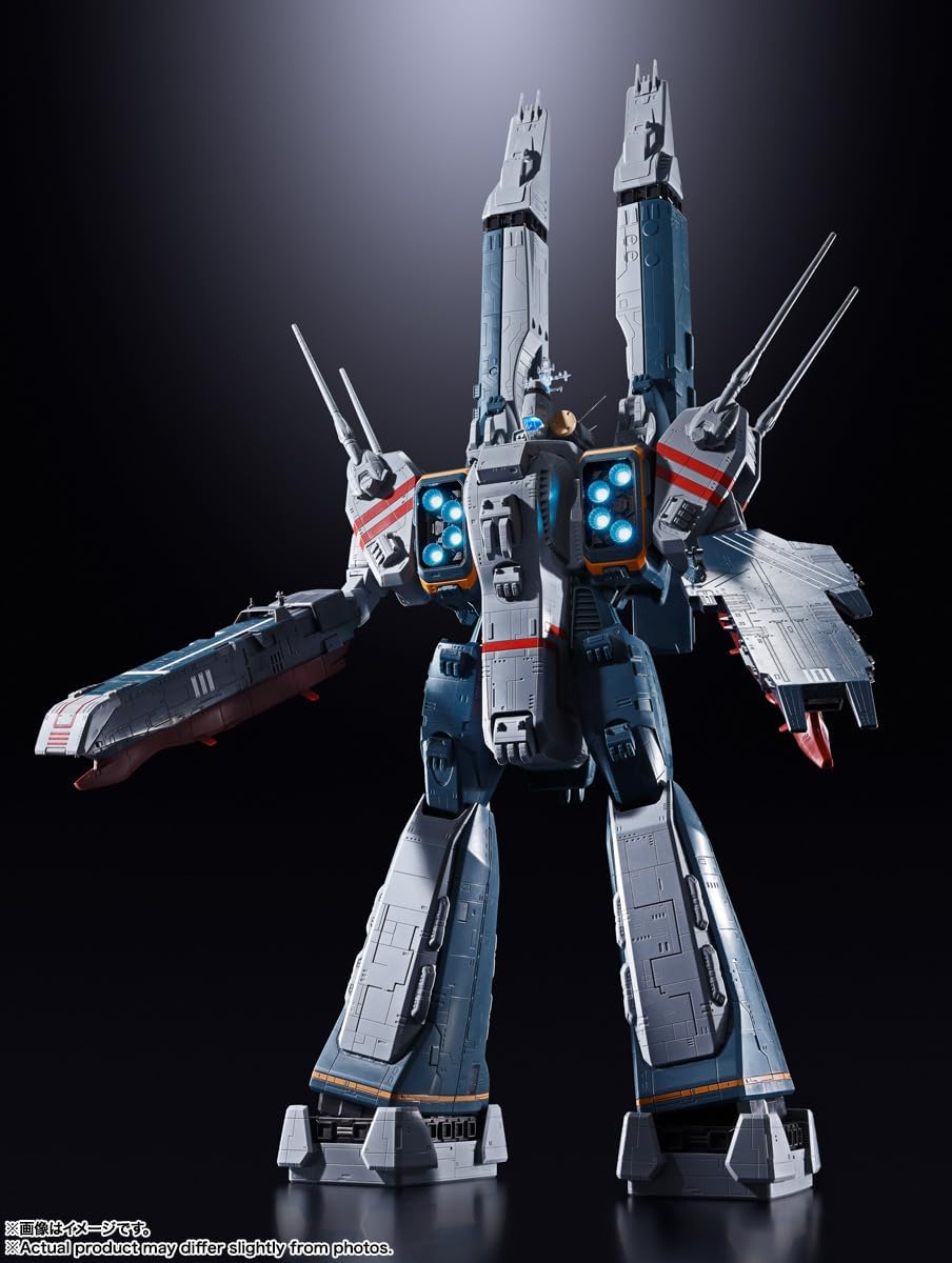Tamashi Nations DX Chogokin Super Time Fortress Macross SDF-1 Macross, Approx. 27.6 inches (700 mm), ABS & Die-Cast Painted Action Figure