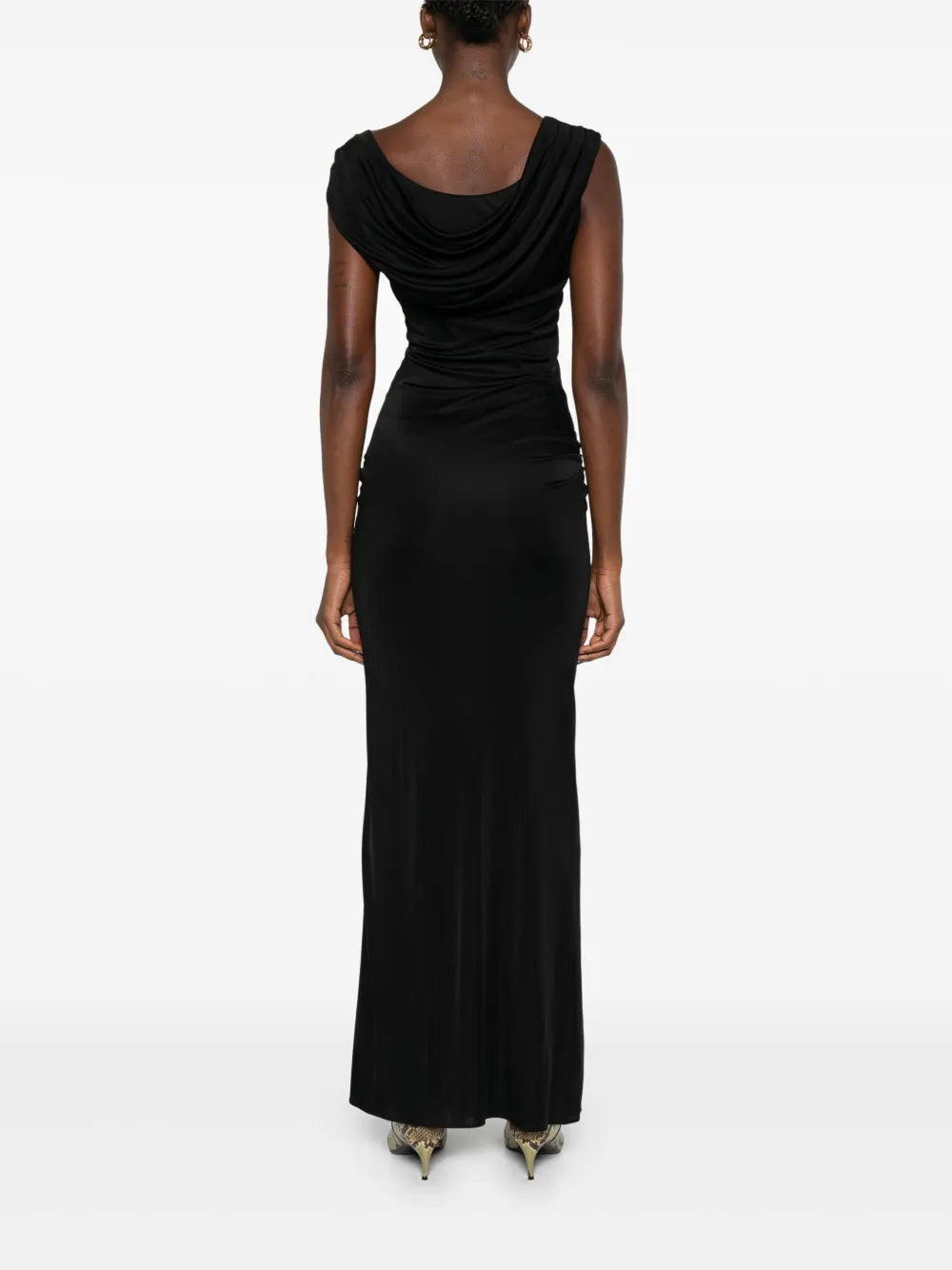 Versace ヴェルサーチの非対称ネックラインドレス - Image 5