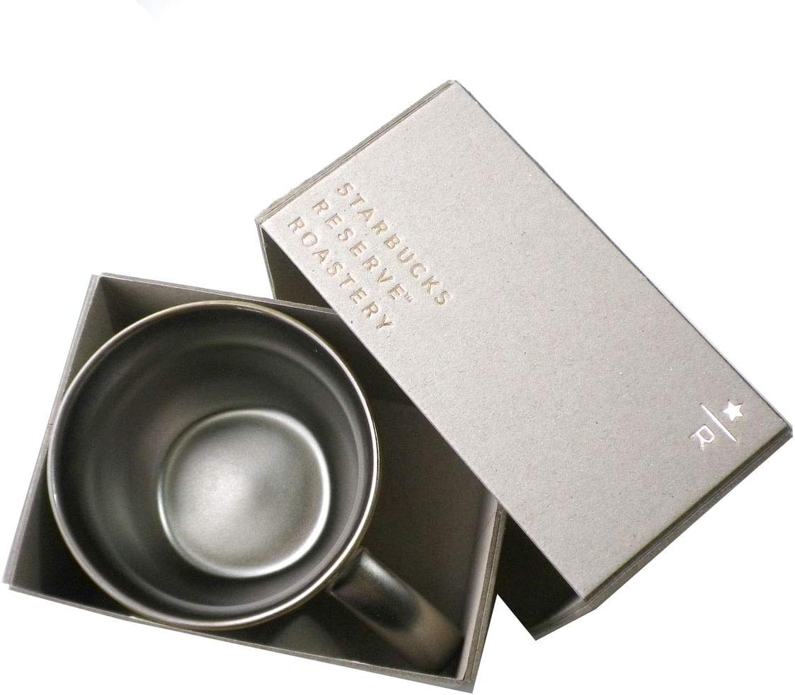 STARBUCKS STARBUCKS STABA Roastery Limited Roastery Beveled Base Mug Dark 8oz Porcelain Tableware Cup Silver Bronze Boxed Japan Tokyo Medium Black Coffee Starbucks Reserve