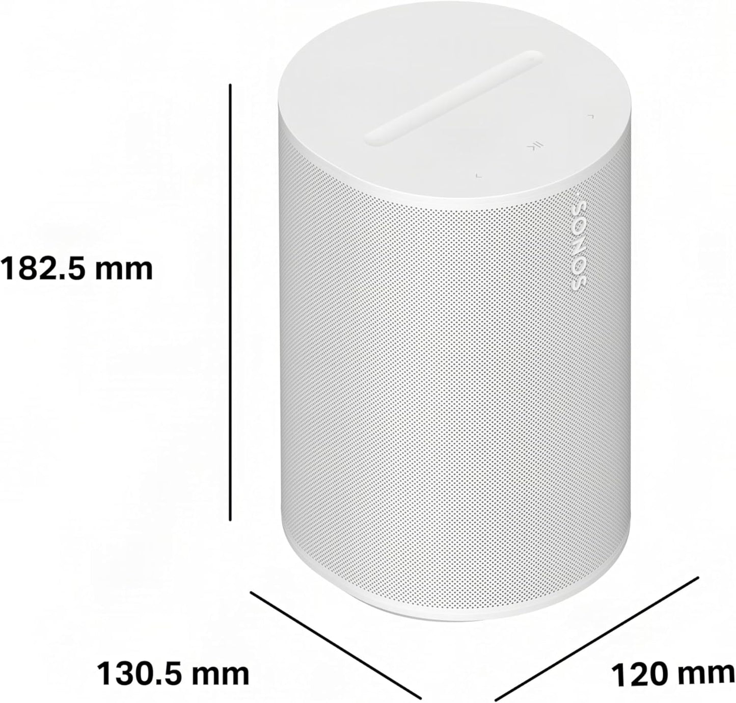Sonos Era 100 SL [April 13th Stereo Pair Compatible Compact Speaker Surround Home Theater Rear Speaker Wi-Fi Bluetooth 5.0 Wireless App Support Apple Air Play 2 White