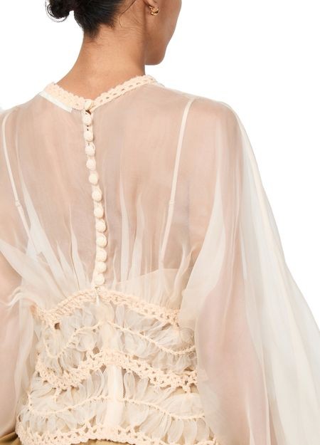 ZIMMERMANN Illuminate macrame bodice blouse - Image 5