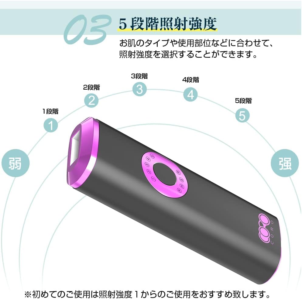 IPL Light Epilator, Painless Hair Removal, Automatic Irradiation Mode, 5 Levels of Intensity Adjustment, 990,000 Illumination, Lightweight, Laser Epilator, Full Body Care, Face, Beard, Arms, Vio,